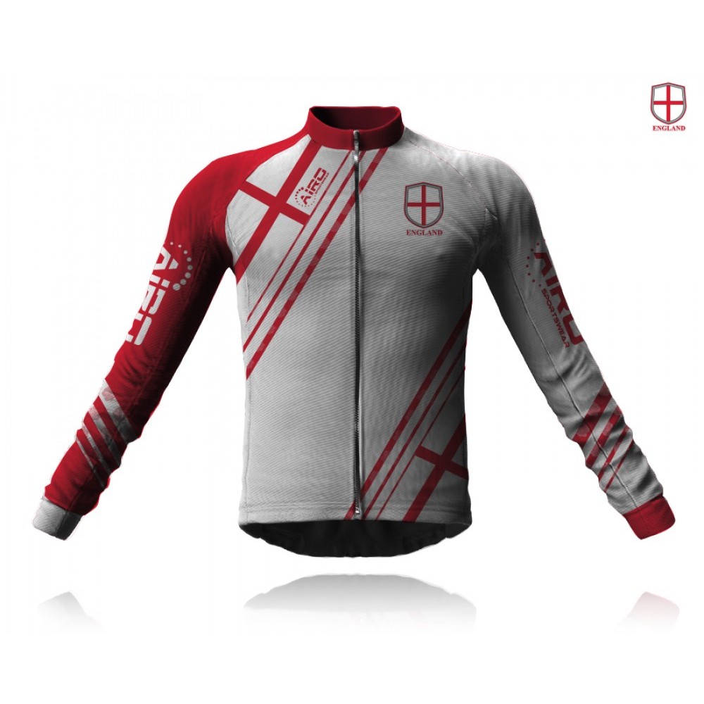 Airosportswear Supporters - England Cycling Jersey Long Sleeve Airosportswear Supporters - England Cycling Jersey Long Sleeve