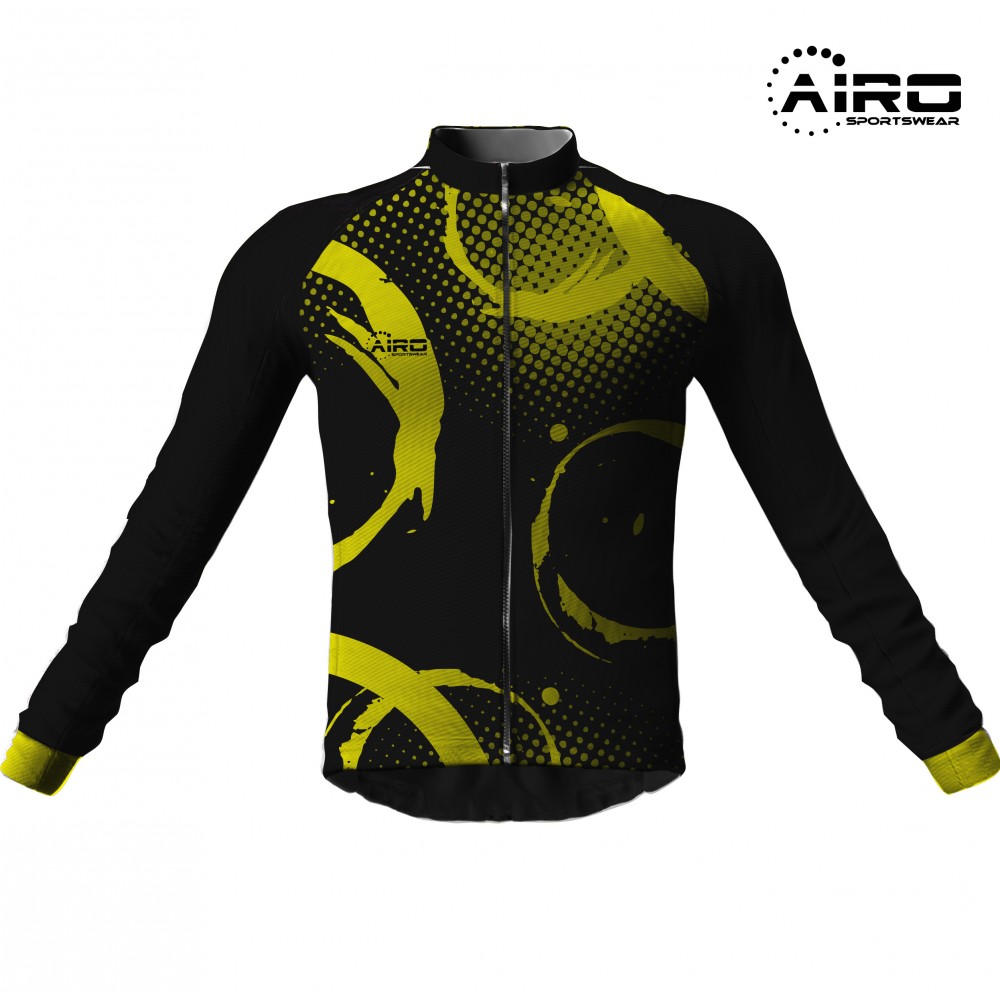 Airosportswear - Yellow Splatter Cycling Jersey Airosportswear - Yellow Splatter Cycling Jersey