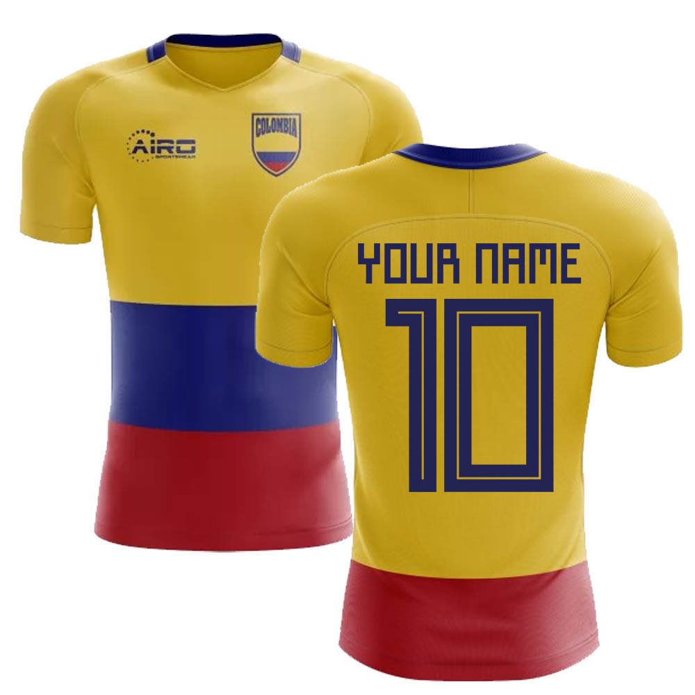 2025-2026 Colombia Flag Concept Football Shirt (Your Name) -Kids