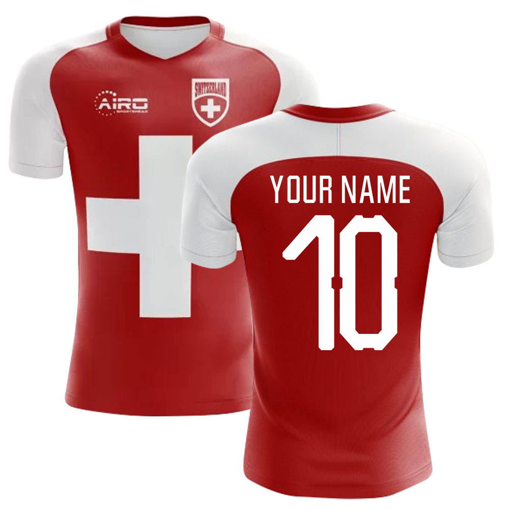 2025-2026 Switzerland Flag Concept Football Shirt (Your Name)