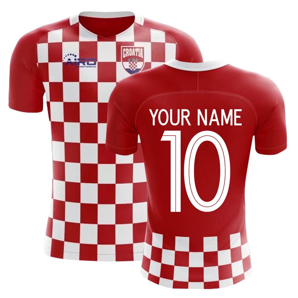 2025-2026 Croatia Flag Concept Football Shirt (Your Name) -Kids