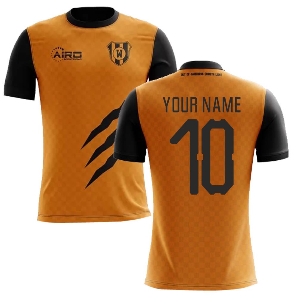 2025-2026 Wolverhampton Home Concept Football Shirt (Your Name) - Kids