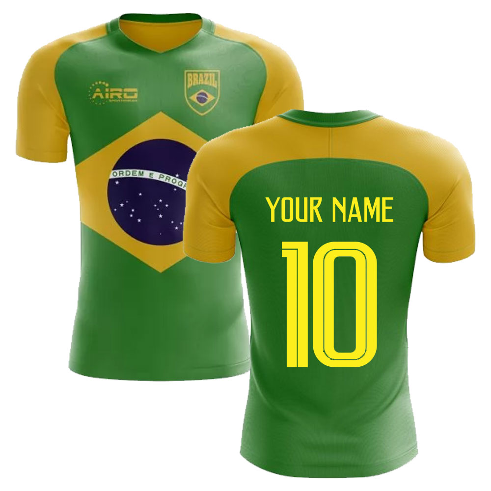 2025-2026 Brazil Flag Concept Football Shirt (Your Name)