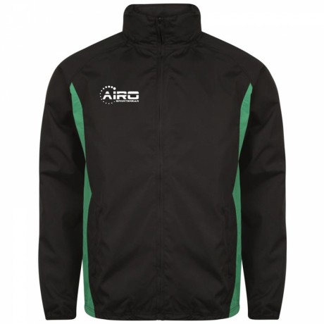 Airo Sportswear Tracksuit Top (Black-Green)