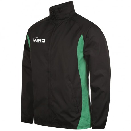 Airo Sportswear Tracksuit Top (Black-Green)