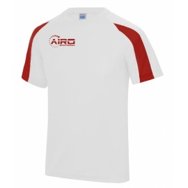 Airo Sportswear Contrast Training Tee (White-Red)