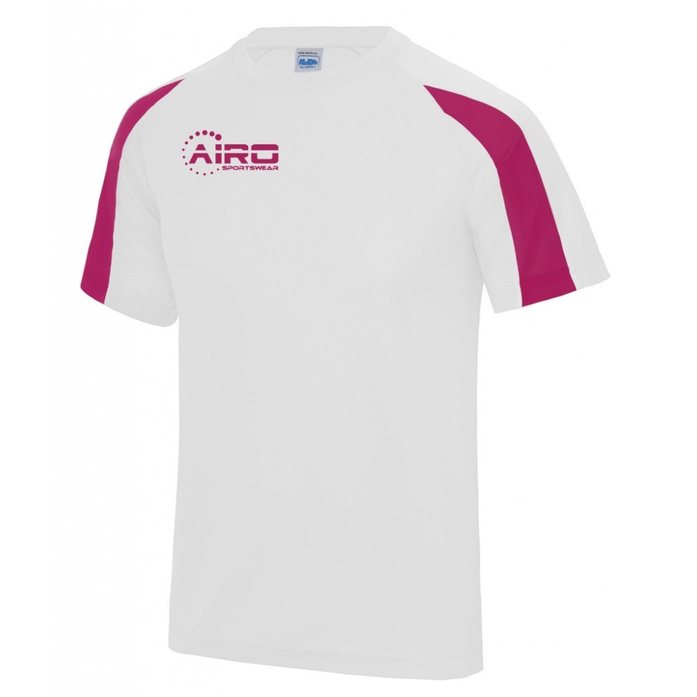 Airo Sportswear Contrast Training Tee (White-Pink)