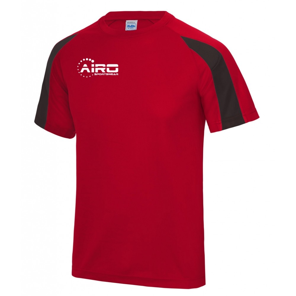 Airo Sportswear Contrast Training Tee (Red-Black)