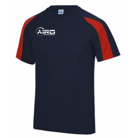 Airo Sportswear Contrast Training Tee (Navy-Red)