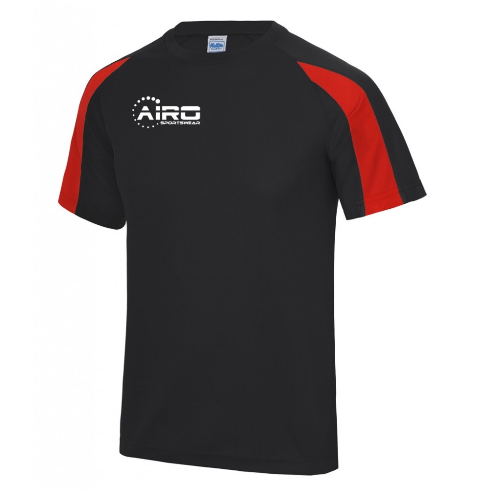Airo Sportswear Contrast Training Tee (Black-Red)