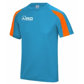 Airo Sportswear Contrast Training Tee (Sky Blue-Orange)