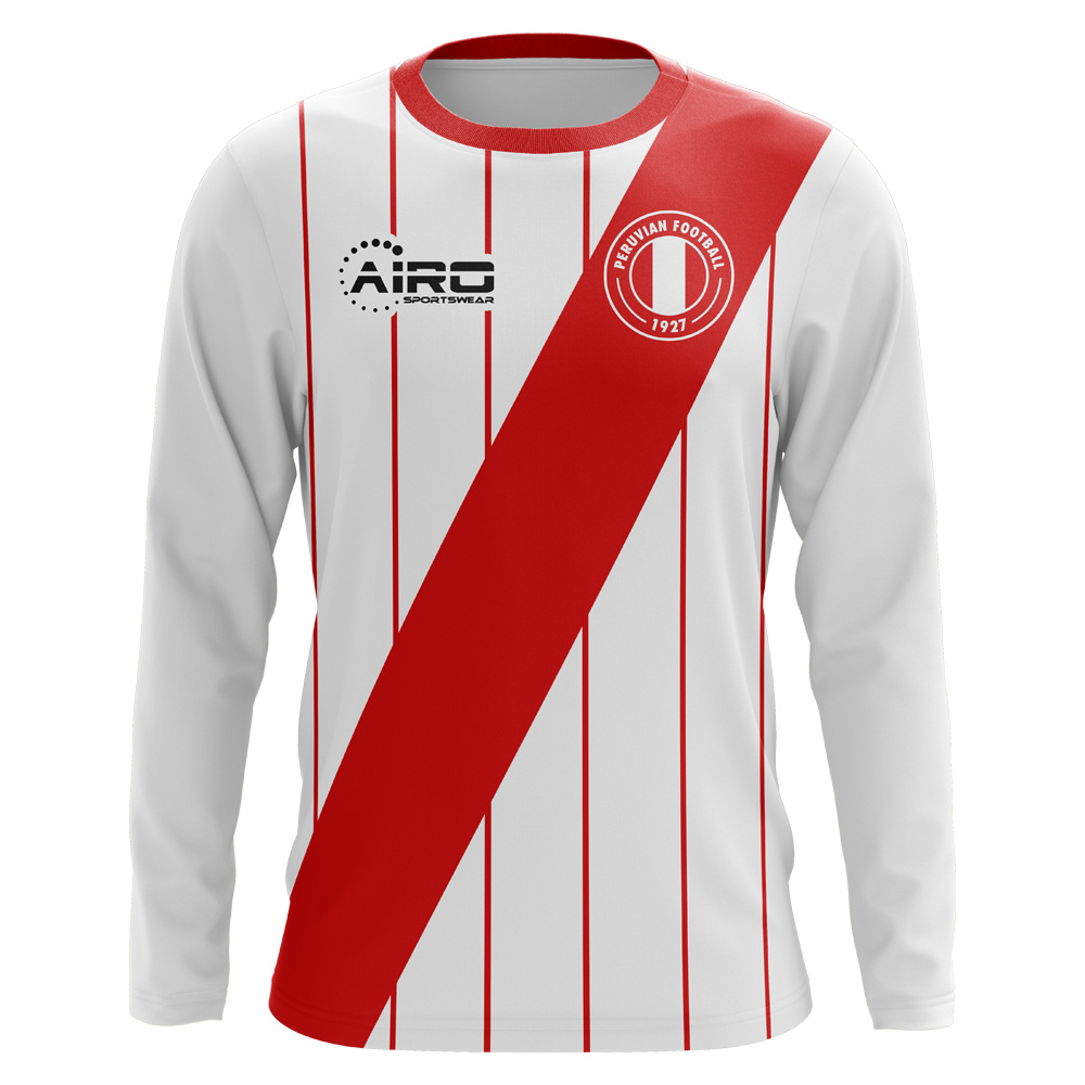 2025-2026 Peru Long Sleeve Home Concept Football Shirt (Kids)