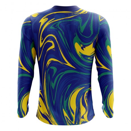 2025-2026 Brazil Long Sleeve Away Concept Football Shirt (Kids)