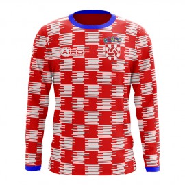 2023-2024 Croatia Long Sleeve Home Concept Football Shirt