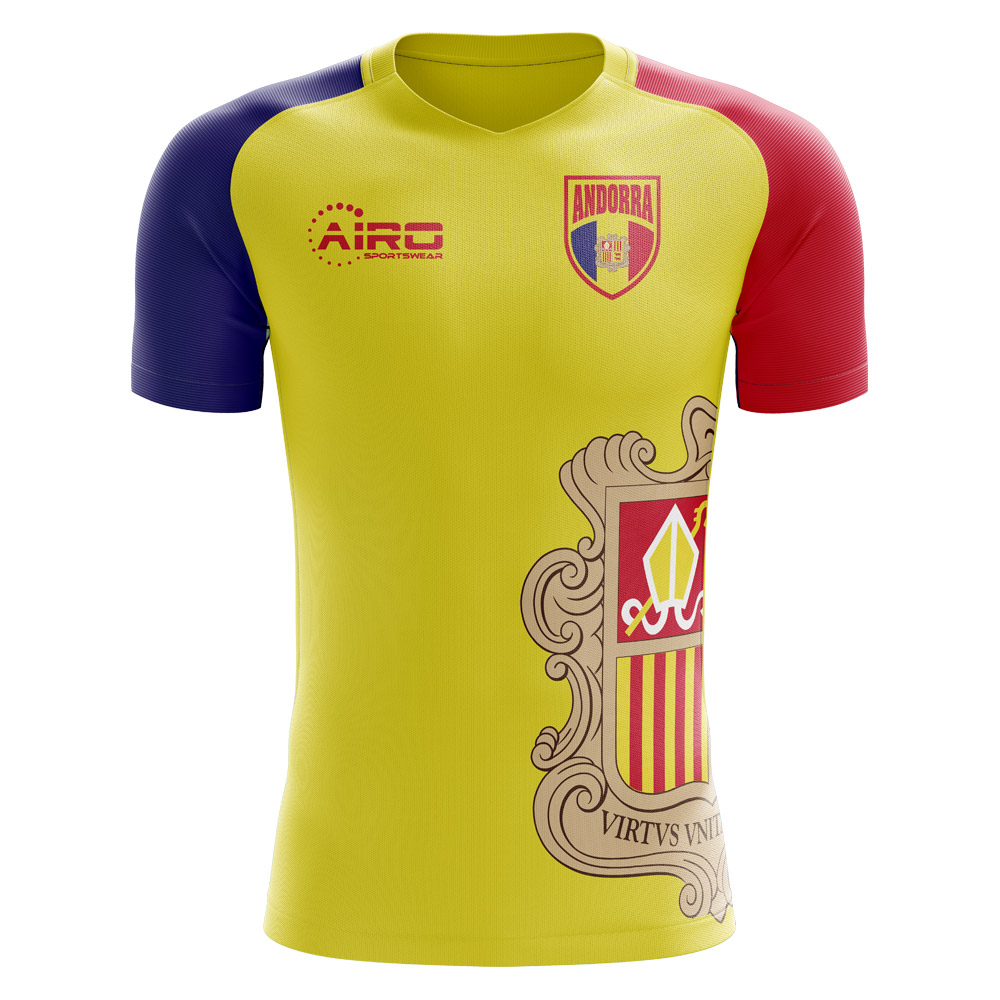2023-2024 Andorra Home Concept Football Shirt - Adult Long Sleeve