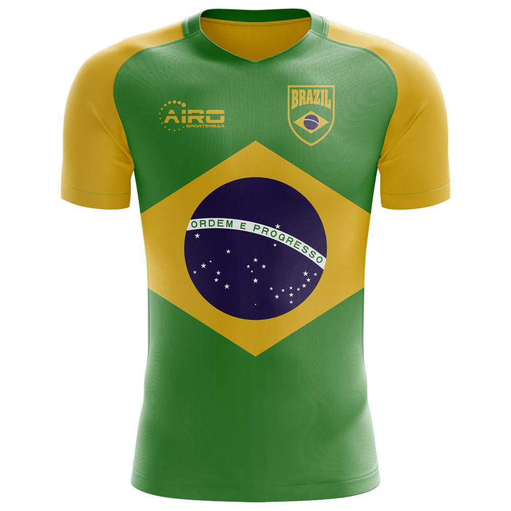 2025-2026 Brazil Flag Concept Football Shirt - Adult Long Sleeve