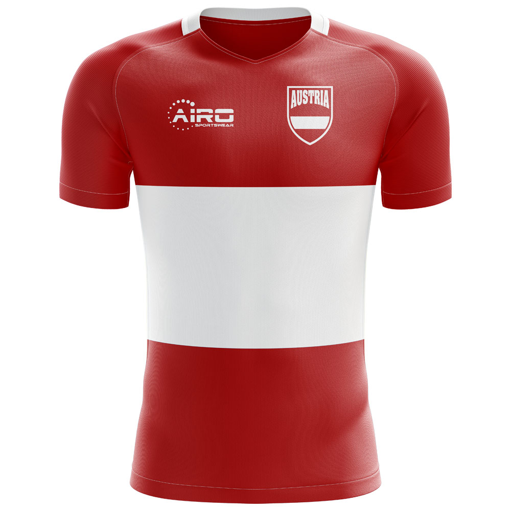 2023-2024 Austria Flag Concept Football Shirt - Adult Long Sleeve