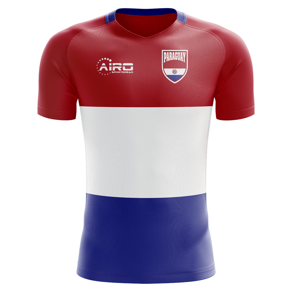 2023-2024 Paraguay Home Concept Football Shirt - Adult Long Sleeve