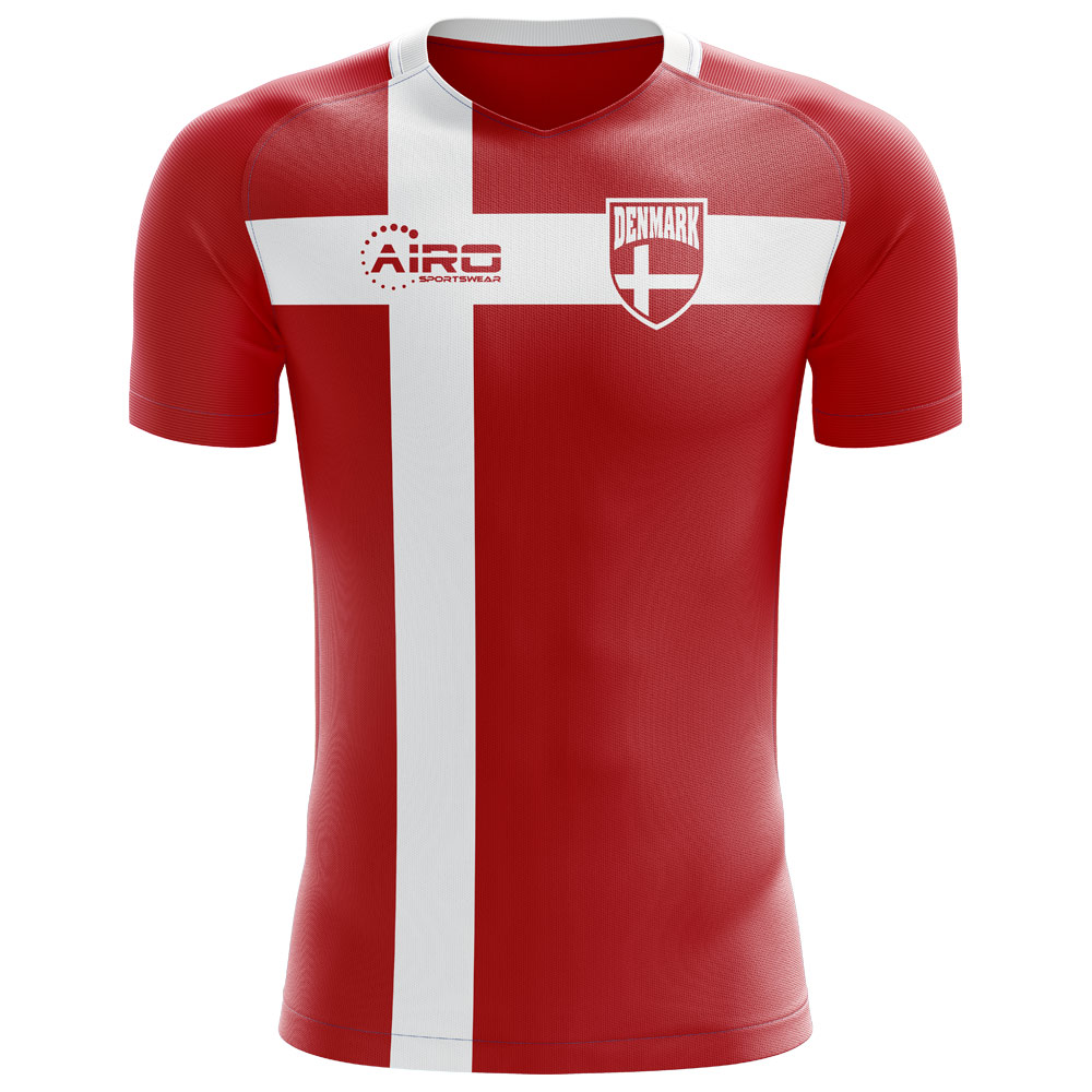 2025-2026 Denmark Flag Concept Football Shirt (Kids)