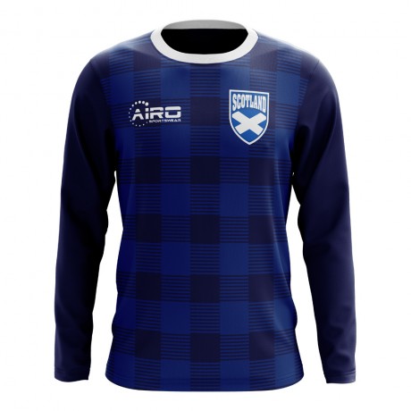 2023-2024 Scotland Long Sleeve Tartan Concept Football Shirt (Kids)