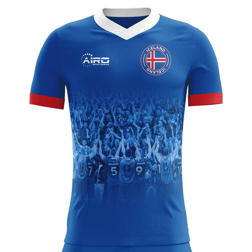 2023-2024 Iceland Supporters Home Concept Football Shirt - Adult Long Sleeve