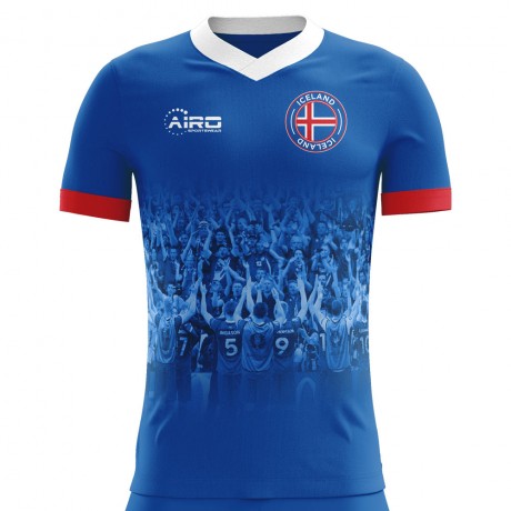 2025-2026 Iceland Supporters Home Concept Football Shirt - Kids (Long Sleeve)