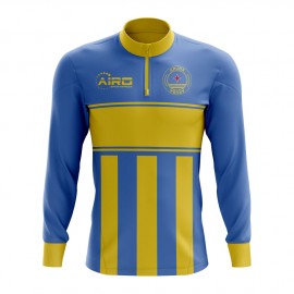 Aruba Concept Football Half Zip Midlayer Top (Sky Blue-Yellow)
