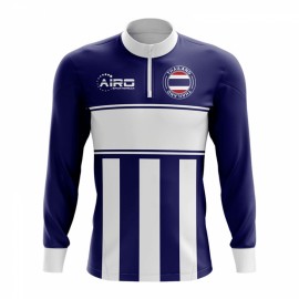 Thailand Concept Football Half Zip Midlayer Top (Navy-White)