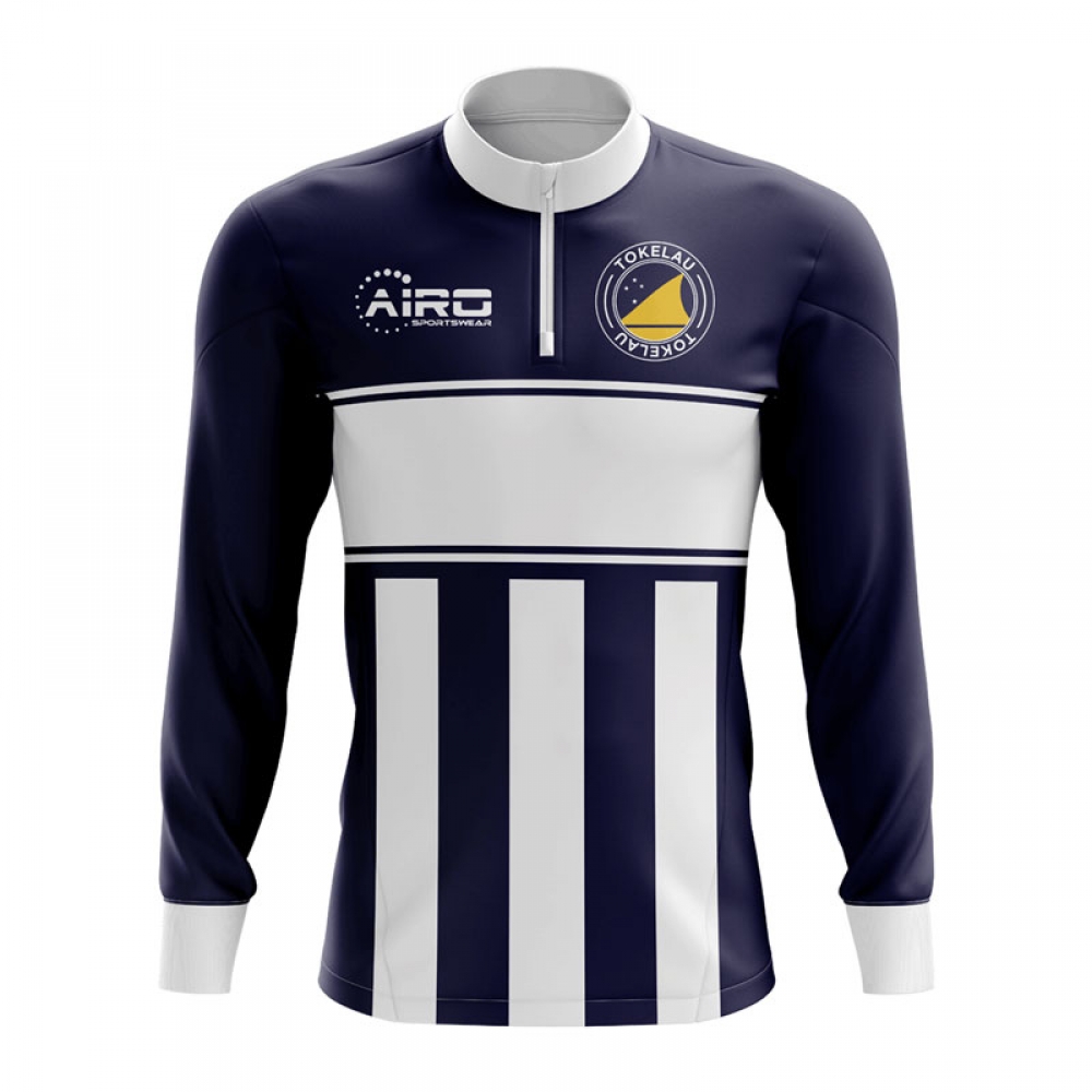 Tokelau Concept Football Half Zip Midlayer Top (Navy-White)