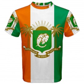 Ivory Coast Coat of Arms Sublimated Sports Jersey