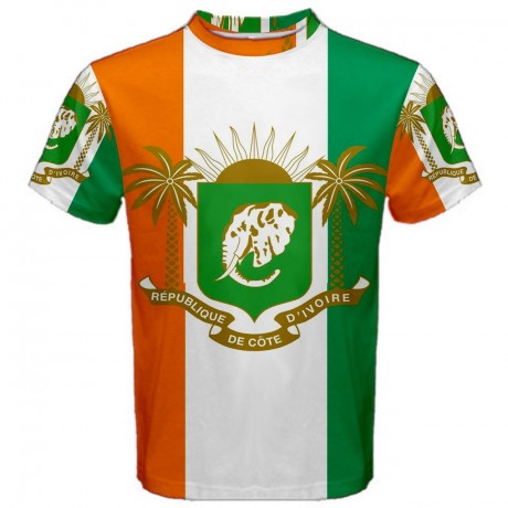 Ivory Coast Coat of Arms Sublimated Sports Jersey - Kids