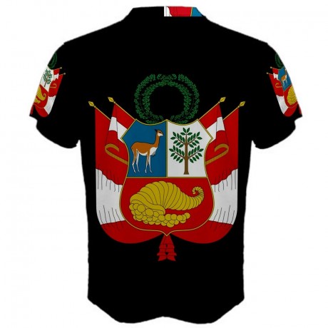 Peru Coat of Arms Sublimated Sports Jersey - Kids