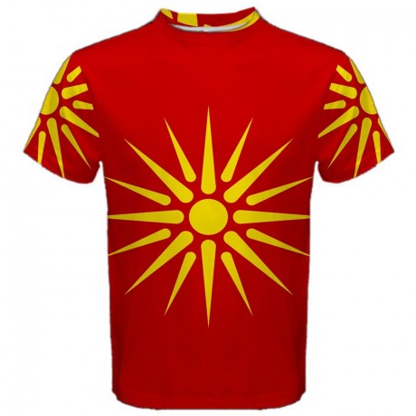 Old Republic of Macedonia Flag Sublimated Sports Jersey - Kids