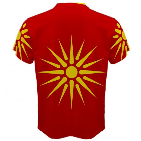 Old Republic of Macedonia Flag Sublimated Sports Jersey - Kids