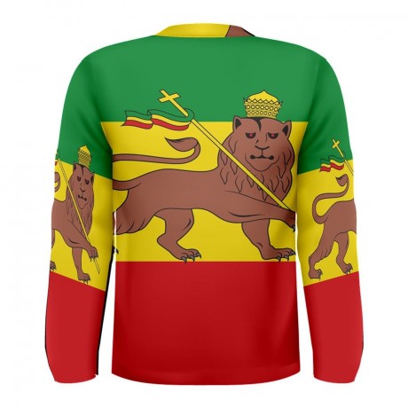 Ethiopia Flag Long Sleeve Sublimated Sports Jersey