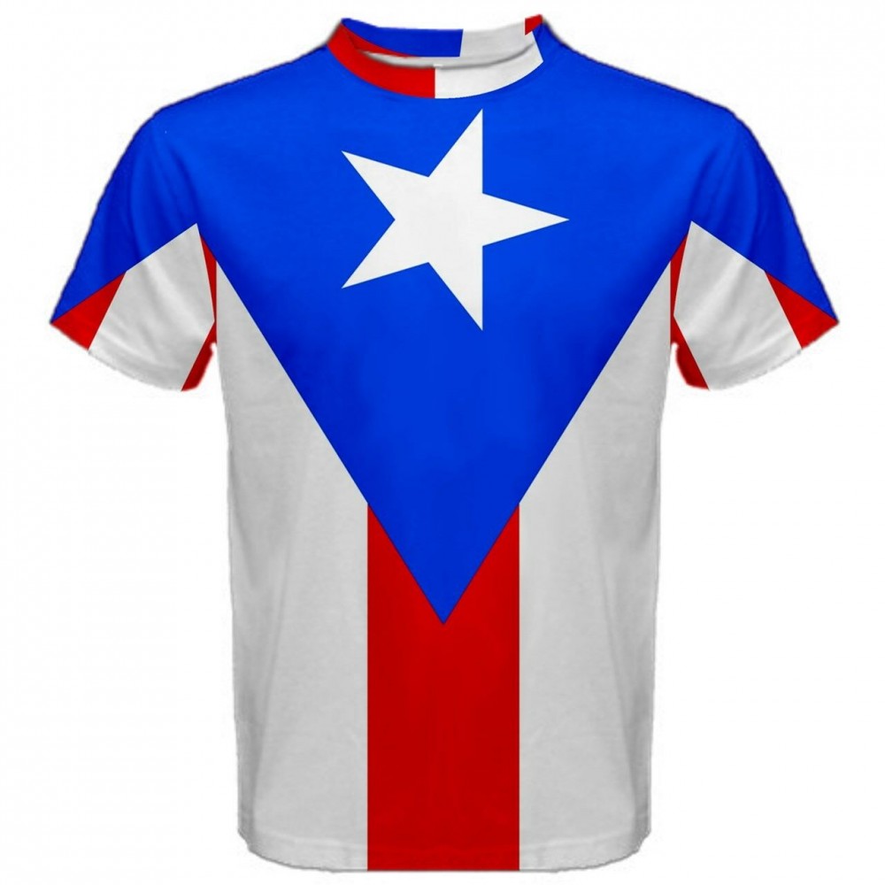 Puerto Rico Flag Sublimated Sports Jersey Kids