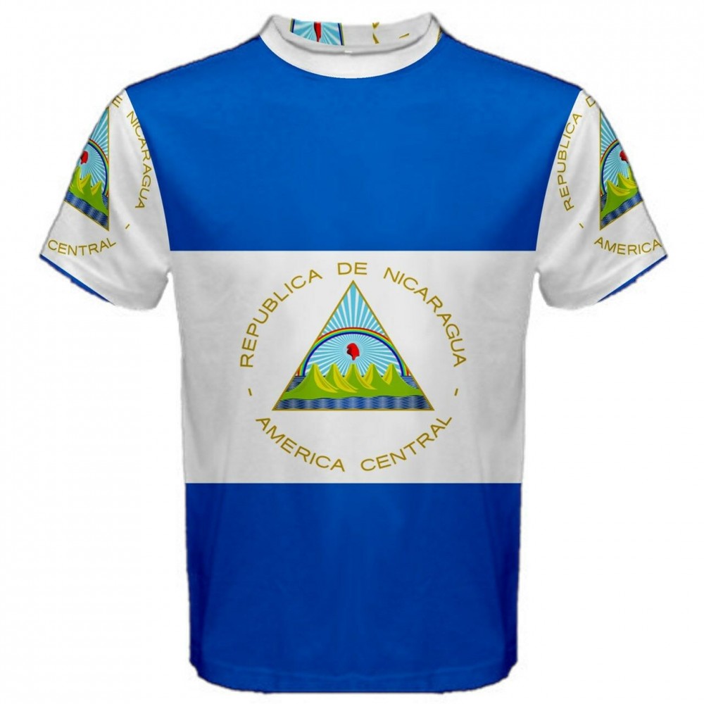 Nicaragua Flag Sublimated Sports Jersey