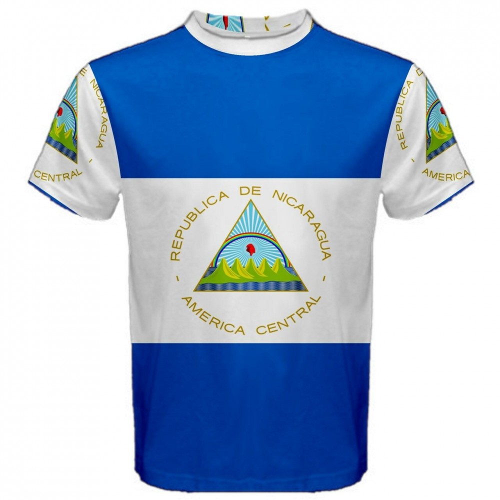 Nicaragua Flag Sublimated Sports Jersey - Kids