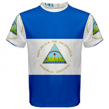 Nicaragua Flag Sublimated Sports Jersey - Kids