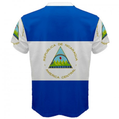 Nicaragua Flag Sublimated Sports Jersey