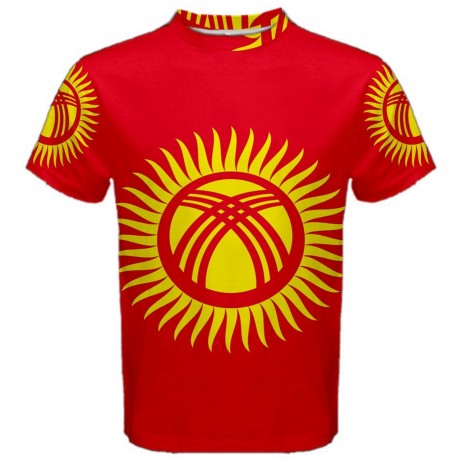 Kyrgyzstan Flag Sublimated Sports Jersey - Kids