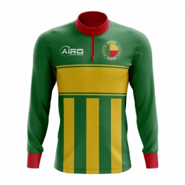 Benin Concept Football Half Zip Midlayer Top (Green-Yellow)