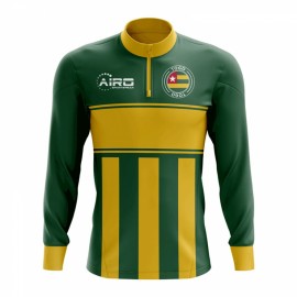 Togo Concept Football Half Zip Midlayer Top (Green-Yellow)