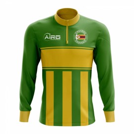 Zimbabwe Concept Football Half Zip Midlayer Top (Green-Yellow)