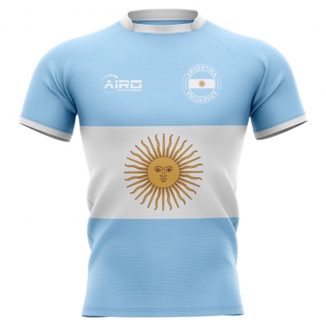 2023-2024 Argentina Flag Concept Rugby Shirt - Kids (Long Sleeve)