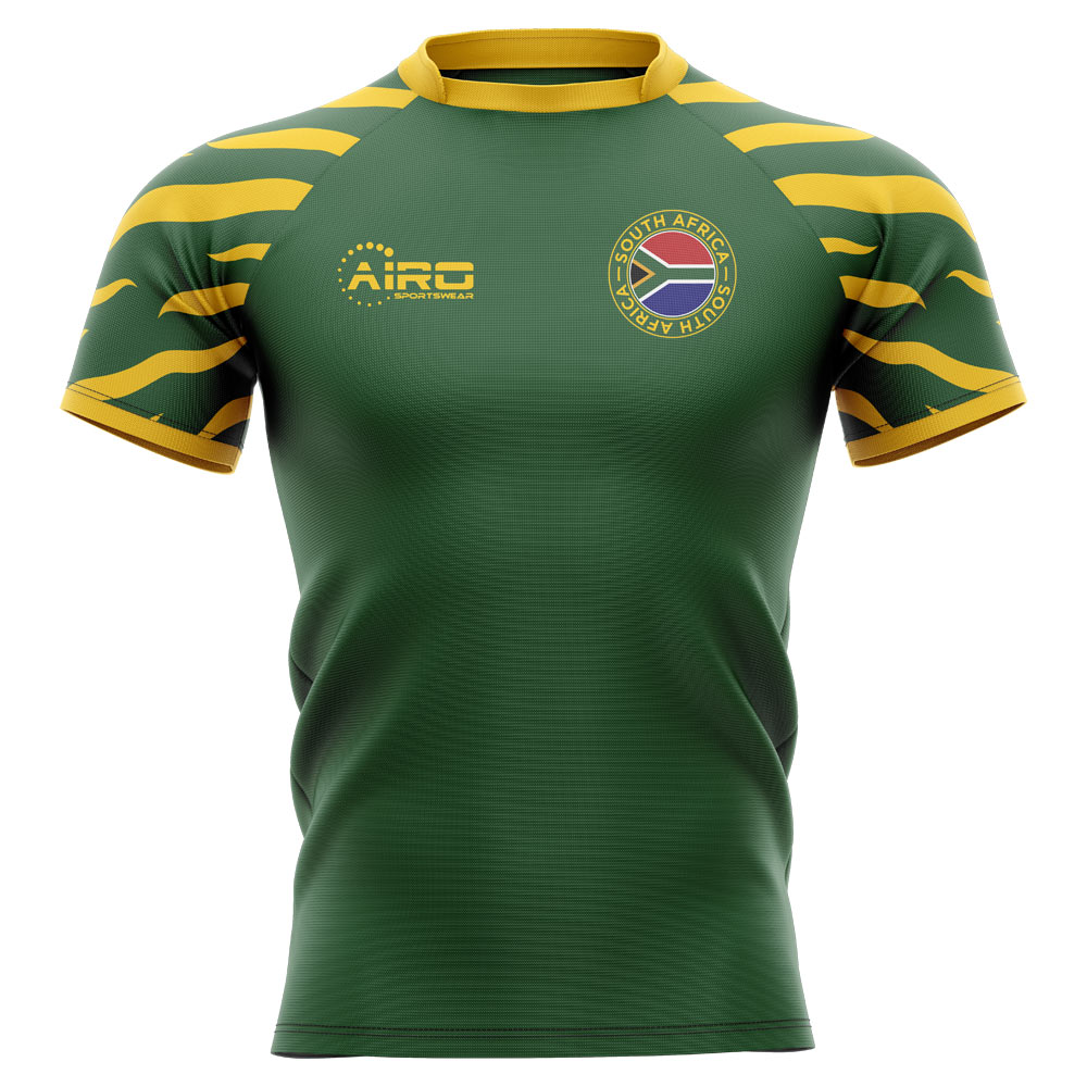 Kids Airosportswear 2022-2023 South Africa Springboks Home Concept Rugby Football Soccer T-Shirt Jersey 