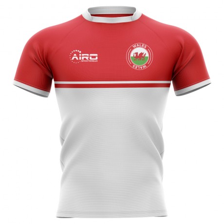 White and green Wales Junior Supporter Away Rugby Shorts 2019-2020 