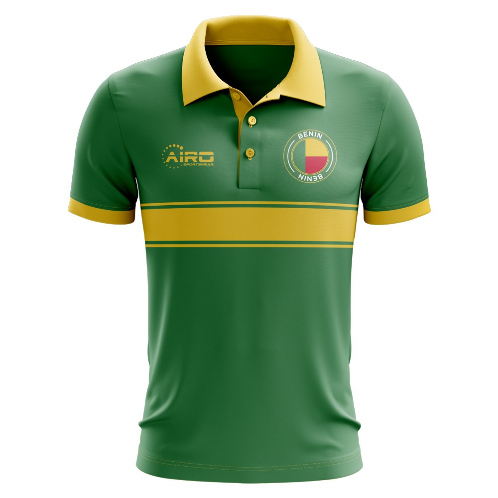 Benin Concept Stripe Polo Shirt (Green) - Kids