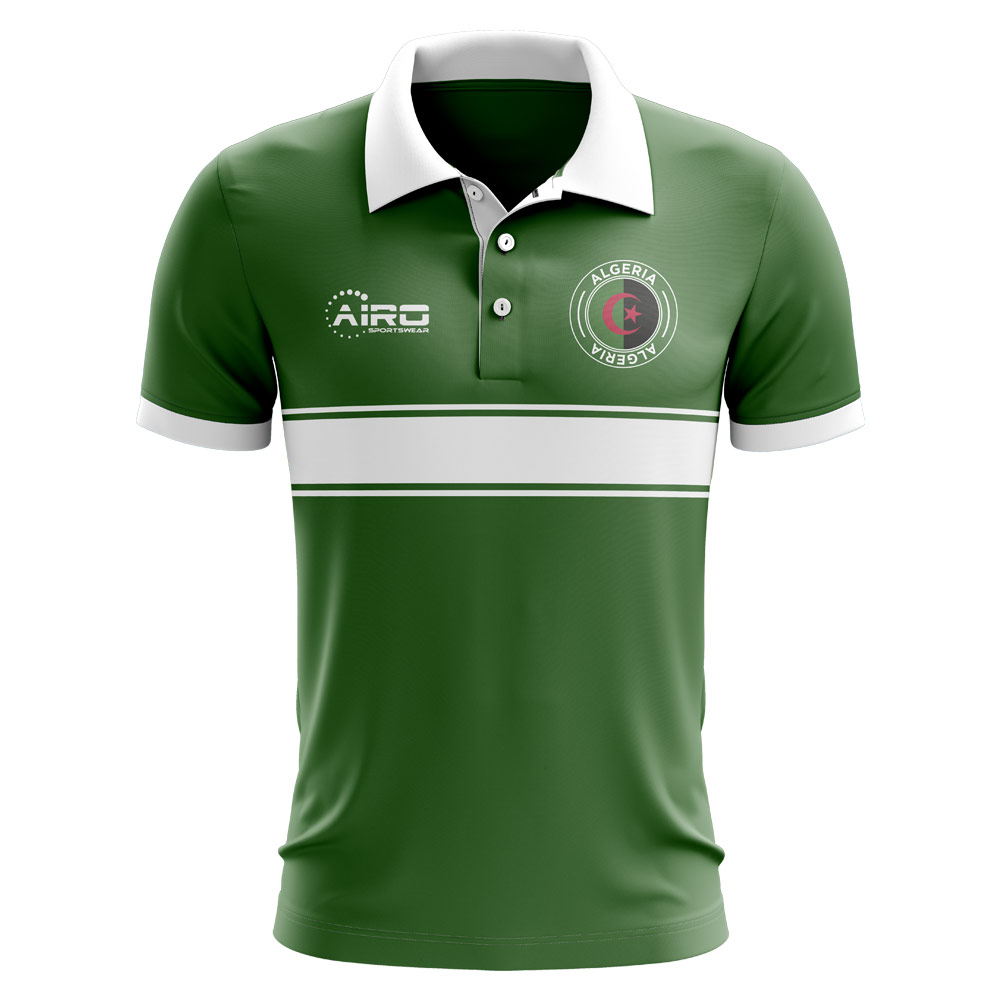 Algeria Concept Stripe Polo Shirt (Green) - Kids