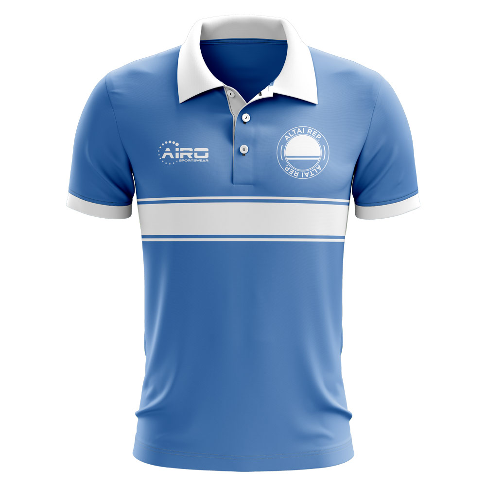 Altai Republic Concept Stripe Polo Shirt (Sky) - Kids